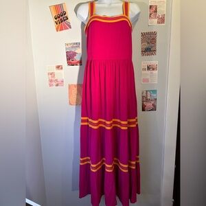 ted baker sasski pleated maxi dress NWT Ted Baker Pink Sasski Pleated Maxi Dress 3/L